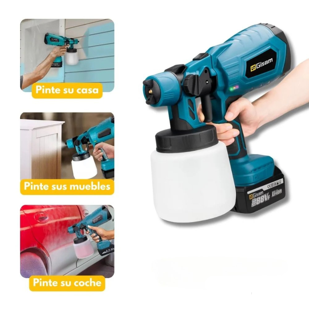 Pistola De Pintura Inalámbrica 2 Bateria