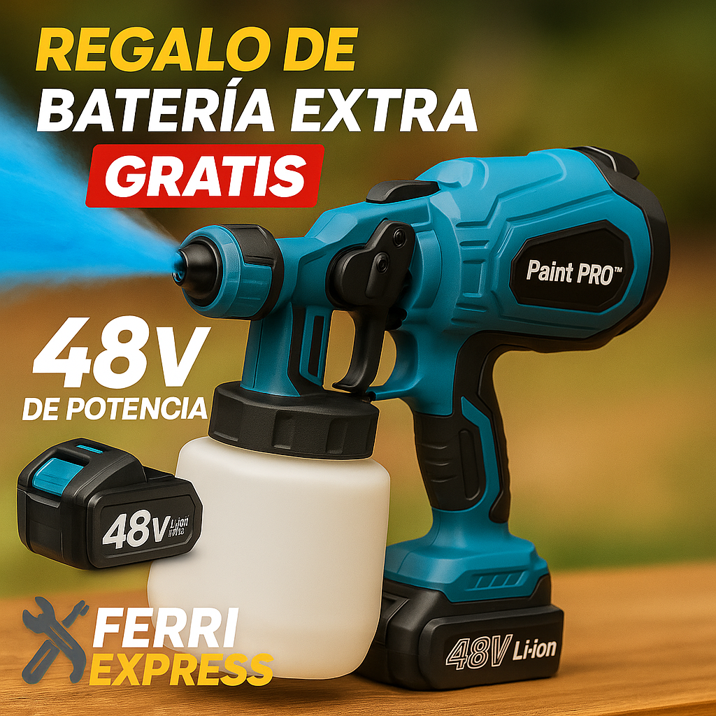 Pistola De Pintura Inalámbrica 2 Bateria